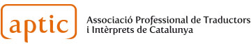 Logo Aptic: Associació Professional de traductors i intèrprets de Catalunya